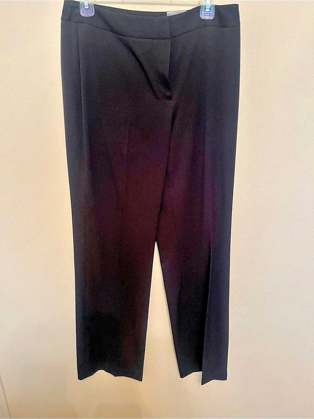 Jones New York Collection Platinum Pleated Stretch Dress Pants Black 8